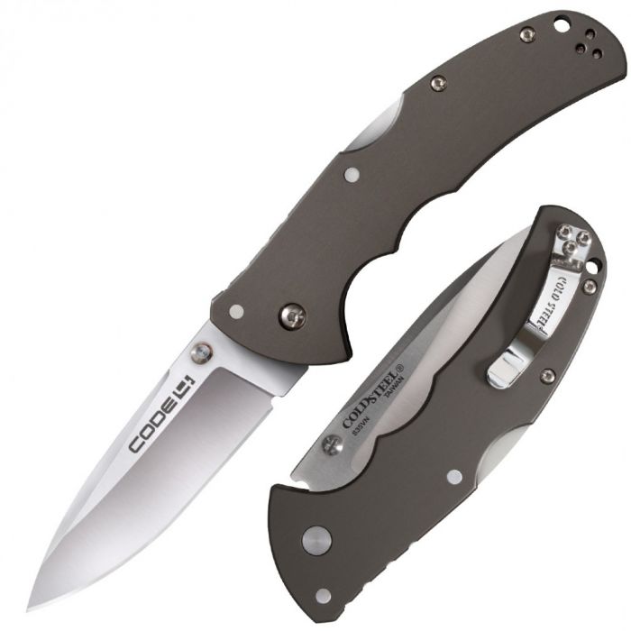 Складной нож Code-4 Spear Point - Cold Steel 58PS, сталь CPM-S35VN, рукоять алюминий