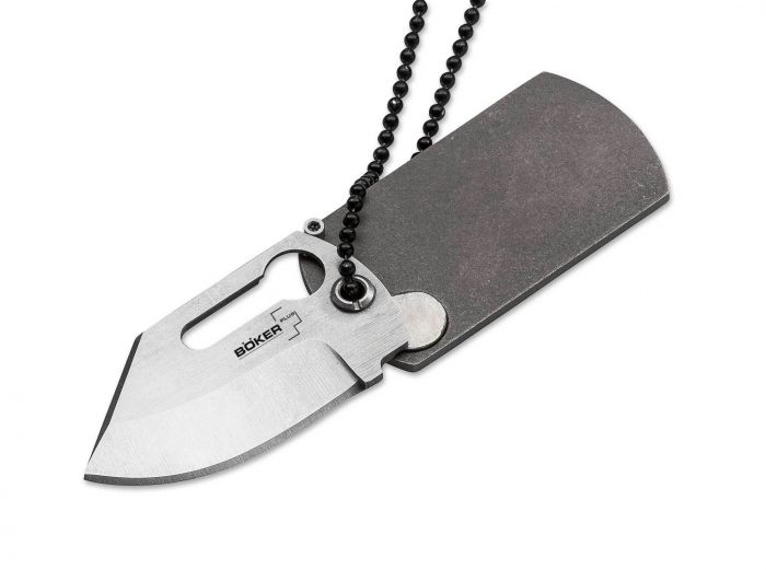 Нож складной "Dog Tag" Knife Titanium designed by John Kubasek - Boker Plus 01BO210, сталь 440C Satin Plain, рукоять титан