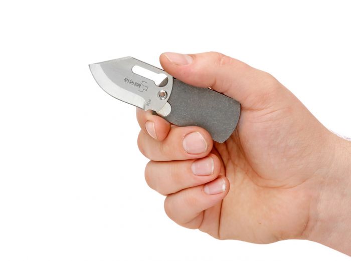 Нож складной "Dog Tag" Knife Titanium designed by John Kubasek - Boker Plus 01BO210, сталь 440C Satin Plain, рукоять титан