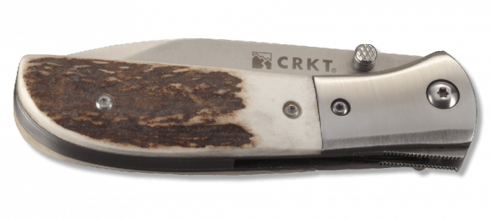 Полуавтоматический складной нож Carson M4 Stag, CRKT M4™-02S, сталь 8Cr13MoV Satin, рукоять олений рог