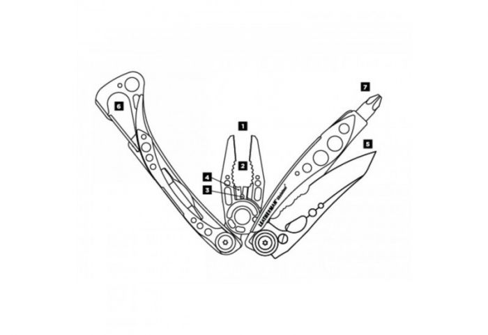 Мультитул Leatherman Skeletool, серебристый, 7 функций