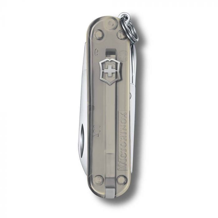Нож Victorinox Classic SD Colors, Mystical Morning (0.6223.T31G) серый полупрозрачный, 7 функций 58мм