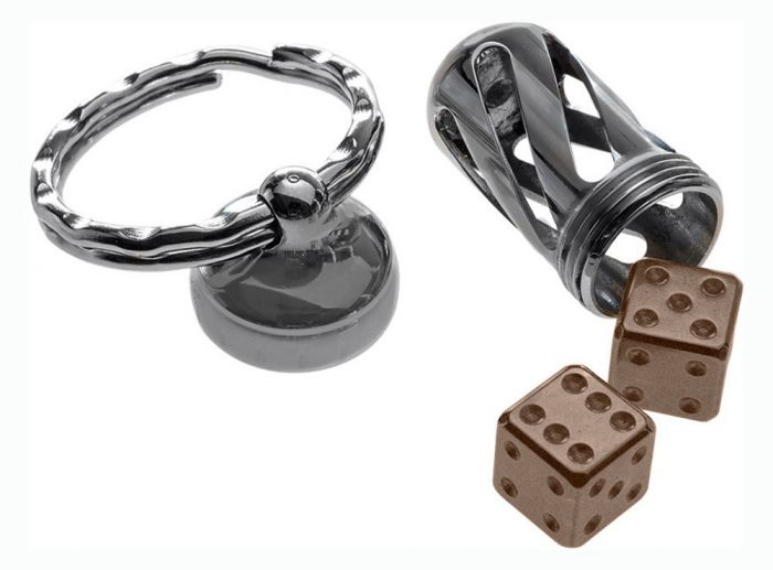 Брелок-капсула с игральными кубиками Acorn Dice Bronze Titanium, Lion Steel, Нержавеющая сталь AISI 440, бронза, L/DD TiBr