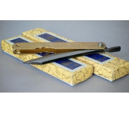 Нож складной Kanekoma Higonokami HKA-100Y, сталь Aogami, рукоять латунь