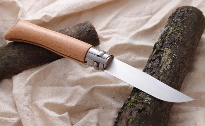 Нож складной Opinel №10 VRI Tradition Inox, сталь Sandvik™ 12С27, рукоять бук, 123100